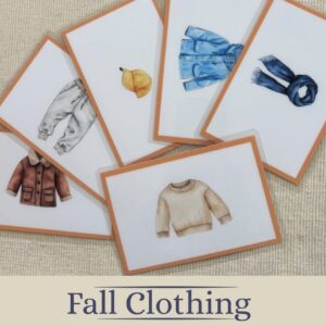 Fall Clothing Language Cards