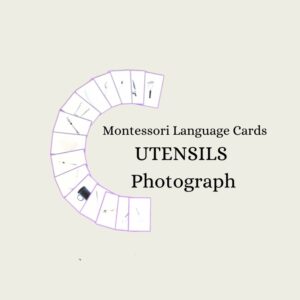 Utensils (Photograph) White background Language Cards