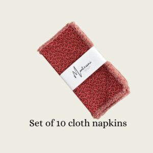 Napkin (tiny red vine flower)