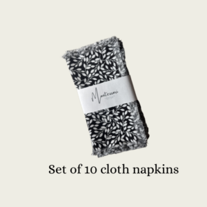 Napkin (Black Botanical)