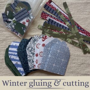 Winter Cutting Strips, Envelopes, & Gluing Shapes